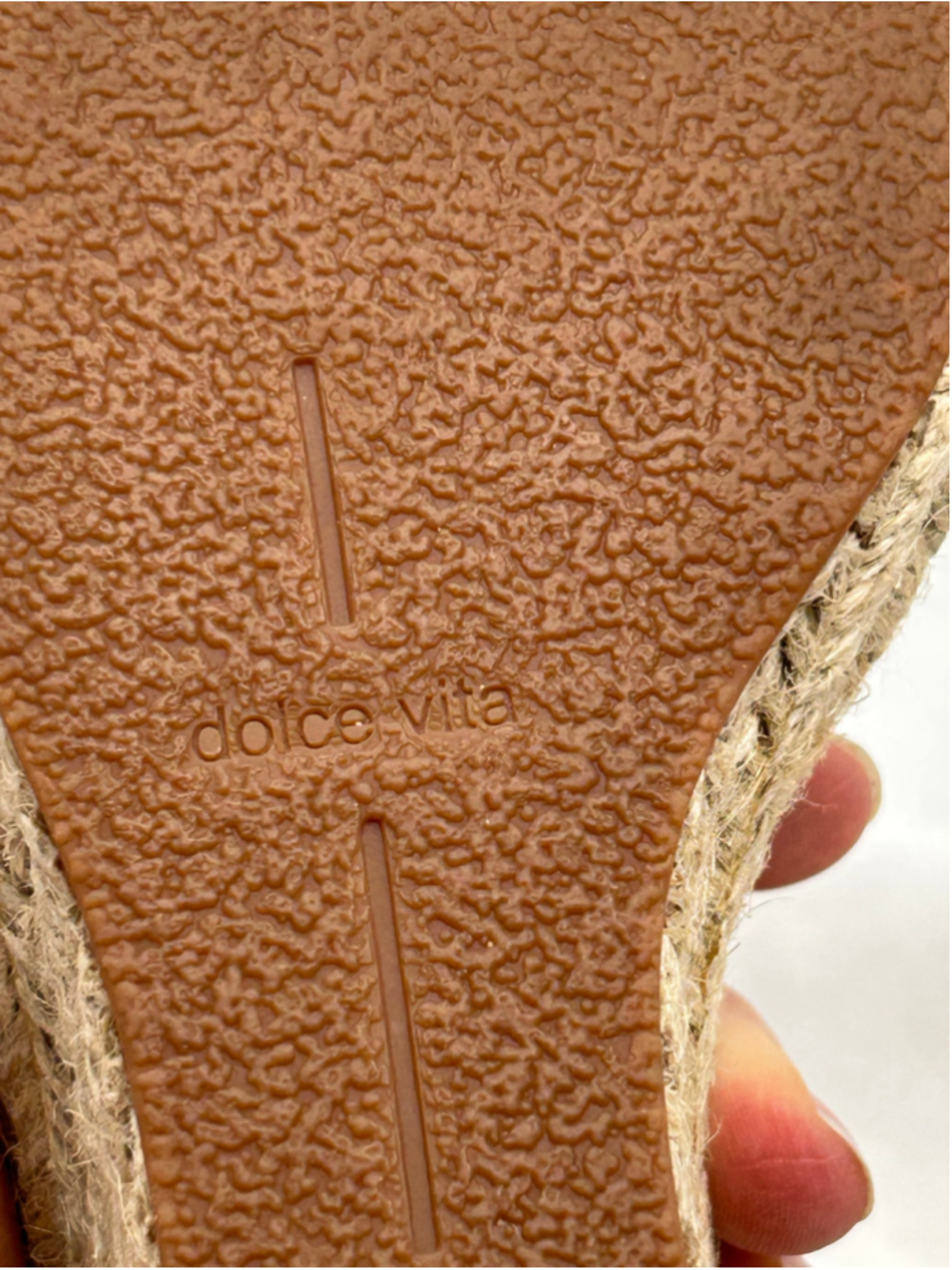 Dolce Vita Braided Espadrille Wedge Sandals Tan Leather Ankle Strap 8 - Picture 8 of 10